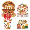 Cubiertos desechables Pizza Platos de papel Color Fiesta y servilletas Supplie Cumpleaños Vajilla Set Vajilla Sirve 8 invitados para tazas Drop Dhgyc