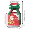 Present Wrap 5/10pcs god jul godislåda med band xmas jultomten claus behandla paket navidad party år dekor