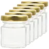 Botellas de almacenamiento 6 PCS Botella de miel Frascos de vidrio transparente Contenedores de mermelada Mason Caviar Hierro Diseño pequeño Azúcar Scrub Cocina