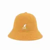 2024 Kangaroo Kangol Fisherman Hat Hat Hat Suncreen Haft Haftery Materiał 3 Rozmiary 13 Kolory Japończyka Ins Super Fire Hat AA220312