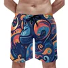 Men's Shorts Monkey Gym Summer Abstraction Illustration Classic Beach Men Surfing Quick Drying Design Swimming Trunks