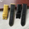 Assista Bandas 24mm Handmade Costurado Genuíno Bezerro Couro Watch Band para implantação Fivela Pulseira Strap para PAM Enviar também 230828