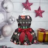 Vêtements de chien Vêtements de Noël pour animaux de compagnie Sous-chemise Jupe Ensemble Chat Imprimer Correspondant Couple