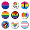 Pride Rainbow Fist Heart Love Flag Flag Broothes Niestandardowe odznaki GLBTQ na torbę na lapowe biżuterię Prezent dla gejów lesbijki przyjaciele 829