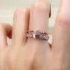 Cluster Rings 18K Rose Gold Women's Ring Mosan Diamond D-color VVS1 Wedding/Engagement/Anniversary/Valentine's Day/Party Fashion