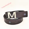 belt 110 Men Designer Belts Women 3.5cm Width M Buckle 6 Colors Printing Casual for Woman and Man High Quality Waistband Bb Simon Be