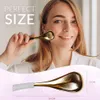 Ansiktsvårdsenheter Ice Globes för ansikte 2st Luxury Rose Gold Cryo Sticks Face Roller Cold Heat Relief Beauty Massage Tools Birthday Present 230828