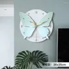 Wall Clocks Living Room TV Background Network Red Butterfly Clock Table Hanging Light Luxury Household Fashion