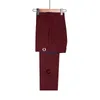 Abiti da uomo Blazer Cenne Des Graoom Ultimo design del cappotto Uomo Tailor Made Tuxedo 2 pezzi Blazer Wedding Party Cantante Sposo Costume Homme Maroon 230828