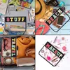 Cosmetic Bags Cases Clear Nylon Makeup Bag Waterproof Leather Cosmetic Bag With Zipper DIY Chenille Letter Bags Travel Snack Pouch For Women Girls 230828