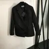 INS 패션 카디건 코트 옷깃 목 검은 재킷 더블 포켓 디자이너 외부웨어 여성 브랜드 재킷