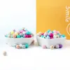 The Dealers Toys 10pcs Силиконовые бусины 9 мм круглый шариковая жемчужная пищевая еда бесплатно Diy Pacifier Clip Chain Dewelry Bab