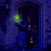 Decorative Objects Figurines Halloween One Eyed Doorbell Haunted Decoration Horror Props Glowing Hanging Piece Door Hanging Doorbell Eyeball Bell Decor 230828