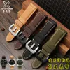 Assista Bandas Azul Fosco Vintage Couro Watch Strap para BMen's Watchband 22mm 24mm 26mm Dark Brown Khaki 230828