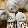 Slippers Designer Funny Cat Slippers Unisex Women Fluffy Slides Flats Anti-slip Home Fur Slippers Shoes WomanMen Memory Foam Slipper 2023 T230828