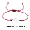 Charm-Armbänder mit Engel für Frauen, verstellbare Länge, Geschenk, Freundschaftsschnur-Armband, handgefertigt, wasserdicht, Modeschmuck, Geburtstag