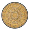 Tapis rond de Style américain Vintage, décoratif pour salon et chambre à coucher, lavable en Machine, 230828