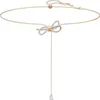 Swarovski Lifelong Bow Necklace and Bracelet Jewelry Collection Clear Crystals Rhodium Finish