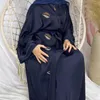 Ethnische Kleidung Offene Abaya Frau Dubai Luxus 2023 Hijab Kleid Handgefertigte Perlen Sommer Eid Muslimischer Kimono Abayas Islam Kleidung Party Outfit