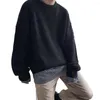 Pulls pour hommes Hommes Casual Fit Pull Élégant Coréen Tricot Lâche Couleur Solide O-Cou pour Automne Hiver Streetwear Mode