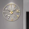 Relógios de parede Nordic Moda Simples Restaurante Minimalista Relógio Moderno Luxo Grande Arte Mural Horloge Murale Decorações de Quarto