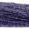 Pierres précieuses en vrac Veemak naturel clair violet bleu Iolite rondelle à facettes petites perles 2.5-3x3.5-4mm