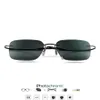 Solglasögonramar Rimless Glasses Men P Ochromic Grey Myopia Lens Outdoor Presbyopia Optics Eyewear 125 150 200 Sun 230829