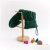 Décorations de Noël Grand Stocking Candy Knit Diamond Laine Sacs-cadeaux Santa Sack pour personnaliser les ornements suspendus Chaussettes Drop Livraison DHW4B