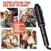 Curling Irons Mini Iron Brush för korta långa hårfat turmalin keramik med antiscald 230828