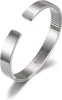 KULUZE 100% Titanium Spring Elastic Athletic Bracelet Men Women Fashion Opening Bangle Bracelet for women/men neutral