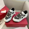 lusso Designe alta qualità Uomo Donna pelle Piattaforma con lacci Scarpe casual sneakers nero bianco Fucsia scarpe da ginnastica da uomo sportive sneaker 35-45