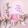 저장 병 36 PCS 직물 나비 장식 철 와이어 가짜 현실적인 나비 장식 Organza Home