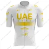 Cykeltröja sätter Black UAE Team Golden Cycling Jersey Set Short Sleeve Mens Clothing Road Bike Shirts Suit Bicycle Bib Shorts Mtb Maillot 230828