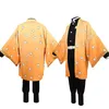 Mädchenkleider Erwachsene und Kinder Anime Demon Slayer Kimetsu No Yaiba Agatsuma Zenitsu Cosplay Kostüm Kimono Uniform Halloween Party Kostüme 230828