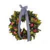 Flores decorativas outono grinalda de frutas para porta da frente ação de graças colorido natal grinaldas sacos armazenamento 36 pouco