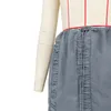 Skirts Cutubly Khaki Ruched Cargo Skirt Fashion Drawstring Waist Lace Up Mini 2023 Women Casual Y2K Clothing Trendy Club