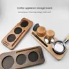 Mugs 515358mm Wooden Coffee Tamper Holder Handle Cloth Powder Base Espresso Accessories Storage Bar Barista Utensils 230829