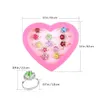 Child Ring Toy Girl Toddler Toys Accessories Diamante Flower Rings Kids Gift Diamond Jewelry