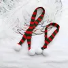 Xmas mini scarf dekor dollkläder tillbehör miniatyr söt julfest prydnad drycker röd vin flaska cocktail kopp dekoration husdjur skaft 829