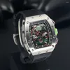 Orologi da polso 2023 Orologio alla moda da uomo scheletro orologio meccanico di lusso automatico da polso in acciaio inossidabile Tourbillon Relogio Masculino