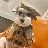 Hundeumhang Eleganter Schnauzer Bichon Frise Teddy Pudel Mode Leder Schal Poncho Haustier Trendige Accessoires