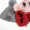 Brand Hat Wool Rabbit Fur Fur Hat Króla futro Pom Pom jesienna rodzic-dziecko zimowa czapka zdejmowana czapka czapka szopa szop szczęka