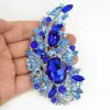 4.9 Inch Huge Size Elegant Style Rhinestone Crystal Diamante Brooch Wedding Bridal Jewelry Gifts 16 Colors Available