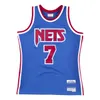 SL Kenny Anderson 1993-94 Net Basketball New Jersey Mitch i Ness Shotback Jerseys Blue Size S-XXXL