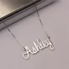 Anhänger Halsketten Personalisierte benutzerdefinierte Name Edelstahl Halskette für Frauen Mädchen Gold Box Kette Choker Handschrift Namensschild 230828