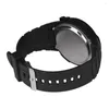 Montres-bracelets hommes noir grand écran sport montre électrique mode multifonctionnel pour calendrier étanche Reloj Hombre