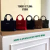 Тота -дизайнерская сумка повседневная мини -холст сумки для сумки экологически
