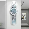 Zegary ścienne Prostokątny porcelanowy zegar Kryształowy Współczesny projekt salonu Nordic Digital Horloge Decor Decor Decor