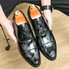 Zapatos de vestir Aumento formal 6 cm Hombres Boda Tacón alto Cordones Cuero de negocios 37-44 Carrera