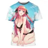 Męskie koszule T-shirty Quintesentesenl Quintuplets Seksowne anime dziewczęta 3d drukowane mężczyźni kobiety moda moda koszula dla dzieci topy ubrania